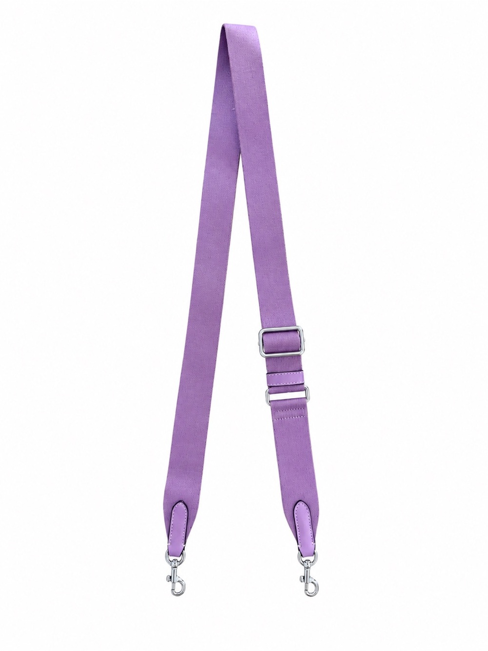 Coach Lavender /Purple Canvas
Adjustable Crossbody Strap with Silver Hardware